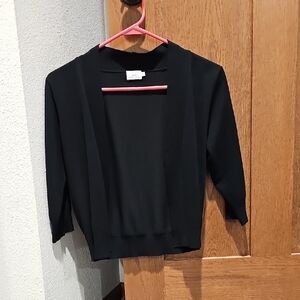 Black Open Front Cardigan